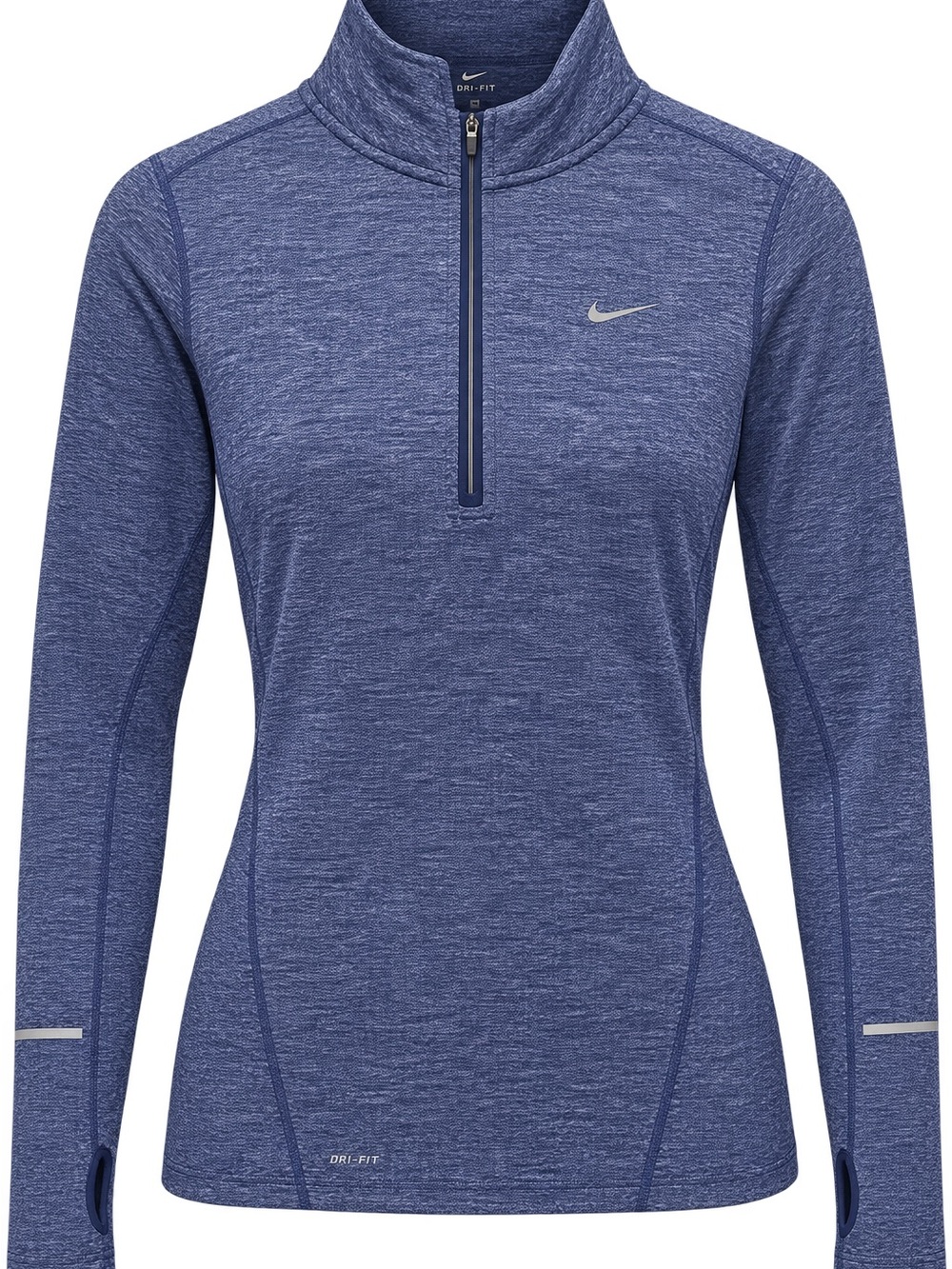 Nike Dri-FIT Women’s Quarter Zip Long Sleeve Top Blue Size S